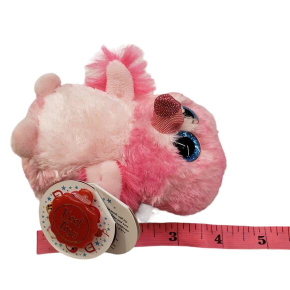 Keel Toys MINI MOTSU 4" Bean Bag Plush Single FIONA Pink Bird Blue Sparkle Eyes - Picture 8 of 9